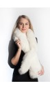 White fox fur scarf